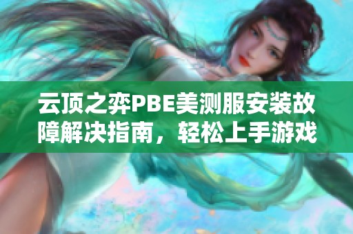 云顶之弈PBE美测服安装故障解决指南，轻松上手游戏乐趣
