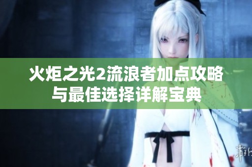 火炬之光2流浪者加点攻略与最佳选择详解宝典