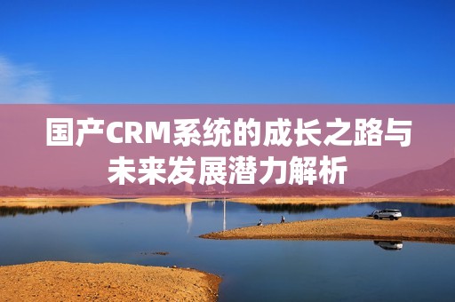 国产CRM系统的成长之路与未来发展潜力解析