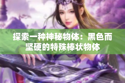 探索一种神秘物体：黑色而坚硬的特殊棒状物体