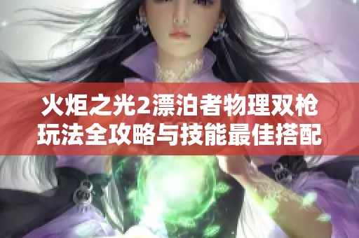 火炬之光2漂泊者物理双枪玩法全攻略与技能最佳搭配方案深入解析与实战技巧分享