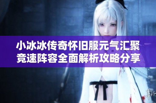 小冰冰传奇怀旧服元气汇聚竞速阵容全面解析攻略分享