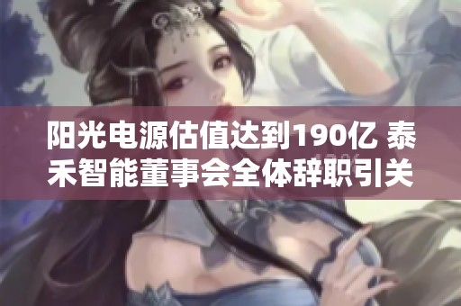 阳光电源估值达到190亿 泰禾智能董事会全体辞职引关注