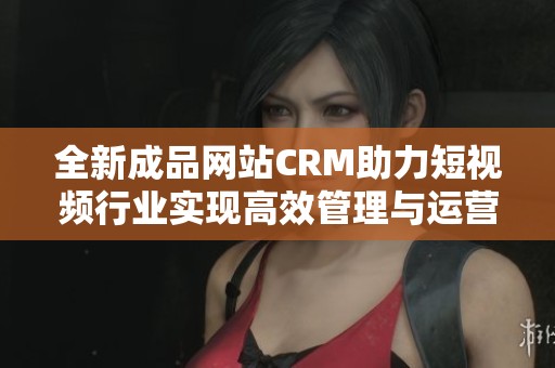 全新成品网站CRM助力短视频行业实现高效管理与运营优化