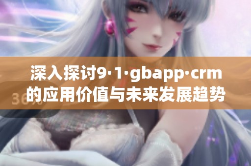 深入探讨9·1·gbapp·crm的应用价值与未来发展趋势