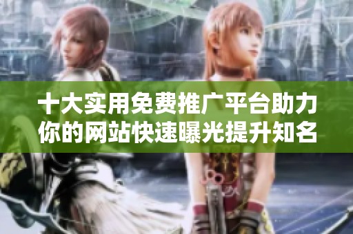 十大实用免费推广平台助力你的网站快速曝光提升知名度